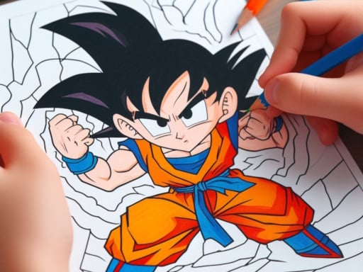 Carte de colorat anime