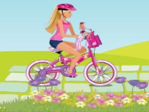 Barbie merge pe bicicleta