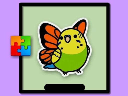 Puzzle drăguț cu Budgie