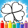 4 leaf clover coloring page