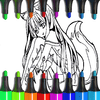 anime fox girl cute coloring pages