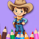 coloring book cowboy