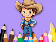 Carte de colorat: Cowboy