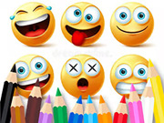 Carte de colorat: Emoji amuzant