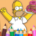 coloring book simpson doughnut