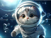 Jigsaw Puzzle: Astronaut-pisica